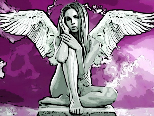 Angel Relaxing by W Scott